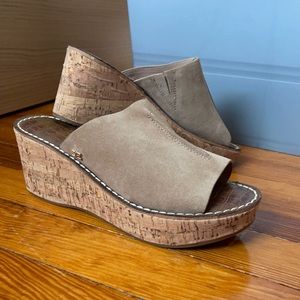 Wedge Open Toe Suede New 7.5 Women’s Shoe